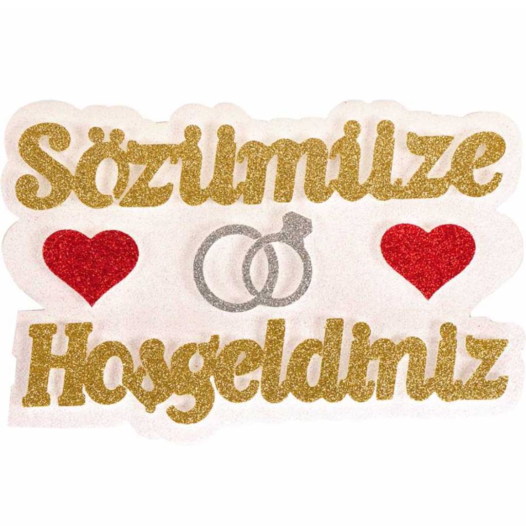 sozumuze-hosgeldiniz-strafor-gold-beyaz