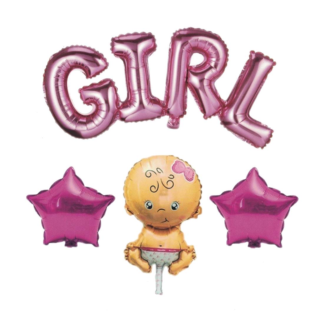 bebek-pembe-folyo-balon-set