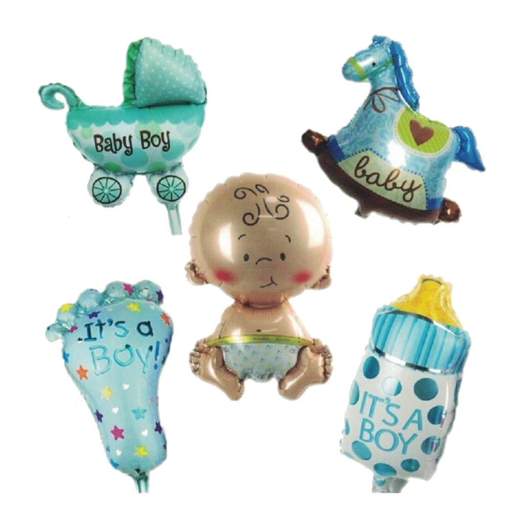 bebek-mavi-folyo-balon-set