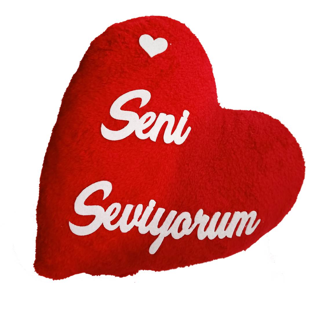 Seni Seviyorum Peluş Kalp Yastık 40 cm 14 Şubat Sevgililer Günü Seni Seviyorum Peluş Kalp Yastık 40 cm 14 Şubat Sevgililer Günü