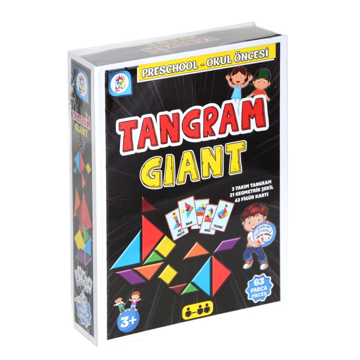 Dev Tangram Oyun Seti 63 Parça | 0-3 Yaş Eğitici Setler