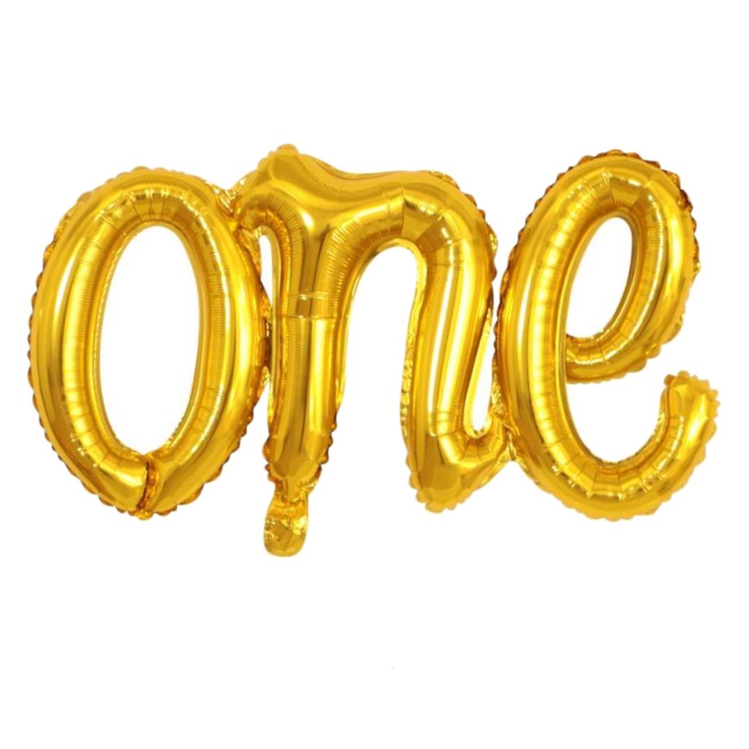 one-gold-folyo-balon-100-cm