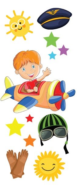 kucuk-pilot-kabartmali-sticker