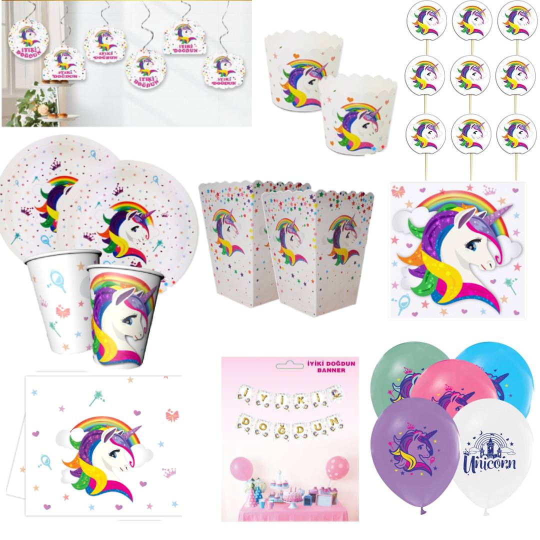 unicorn-beyaz-8-kisilik-dogum-gunu-parti-seti