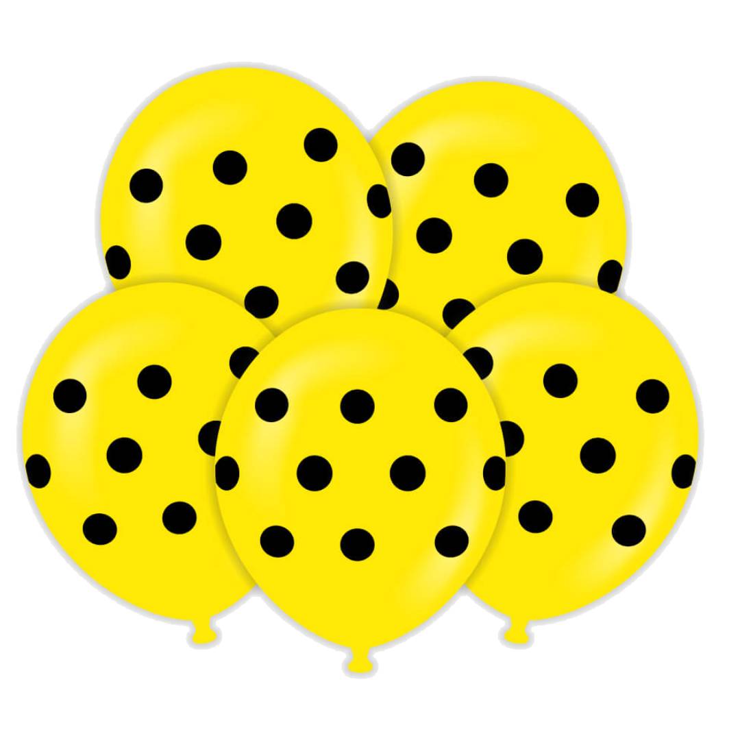 siyah-puantiyeli-sari-balon-10-adet