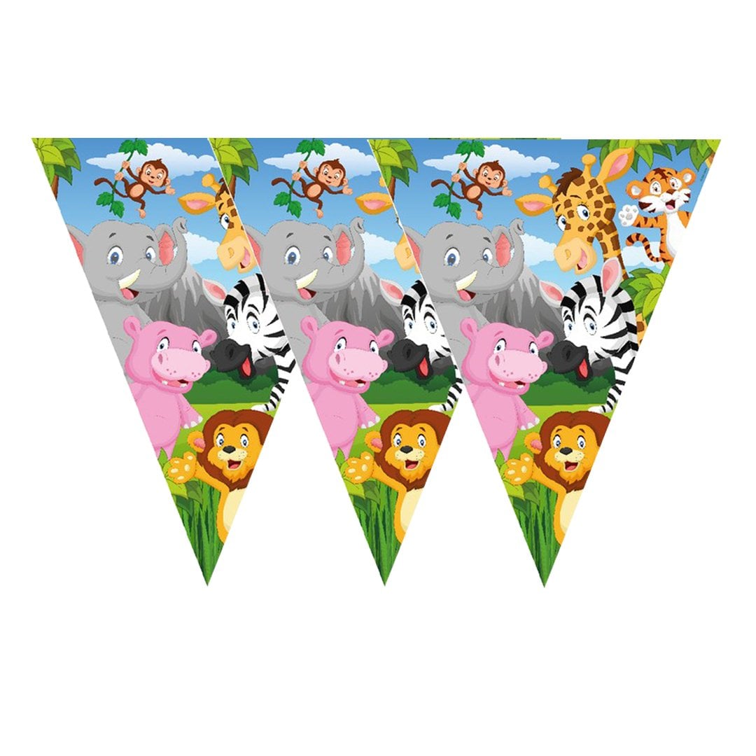 safari-mutlu-hayvanlar-flama-bayrak-sus-set