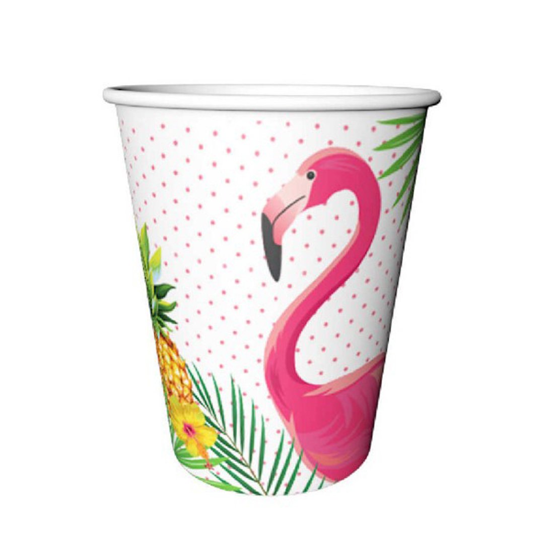 flamingo-temali-karton-bardak-8adet