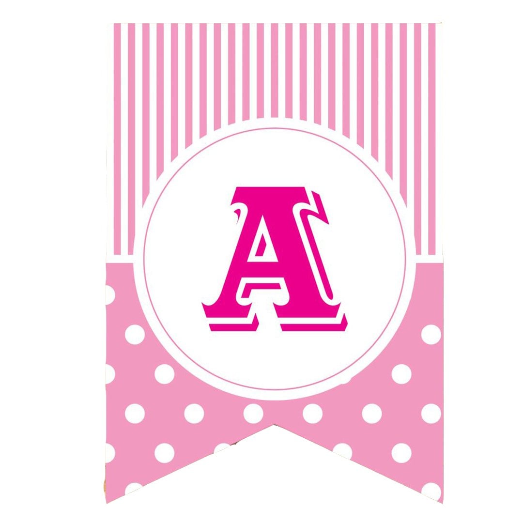 a-harf-afis-bayrak-puantiyeli-pembe
