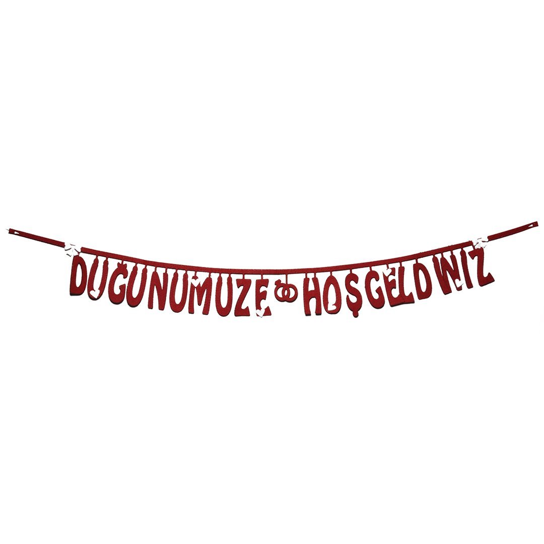 keçe-düğünümüze-hoşgeldiniz-kırmızı