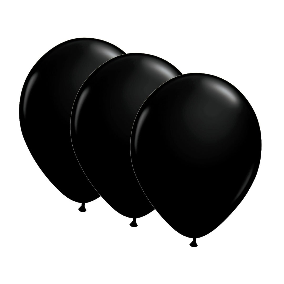 balon-metalik-parlak-siyah-10-adet