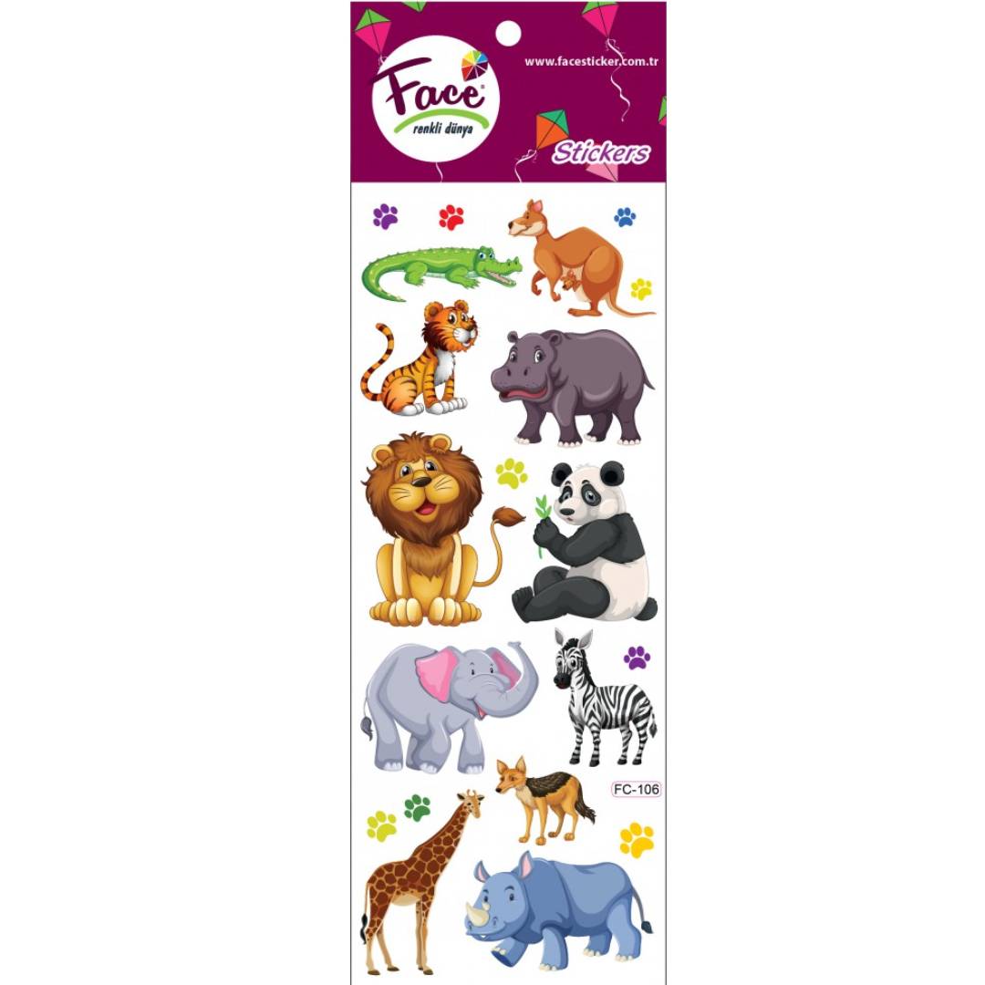safari-hayvanlar-yapiskanli-sticker