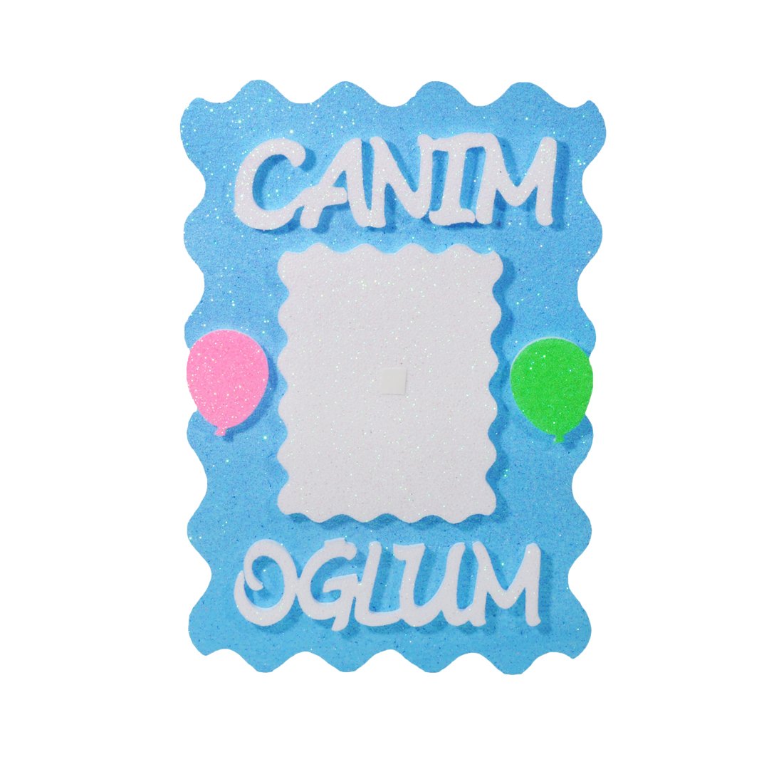 canim-oglum-resim-cerceveli-strafor-mavi