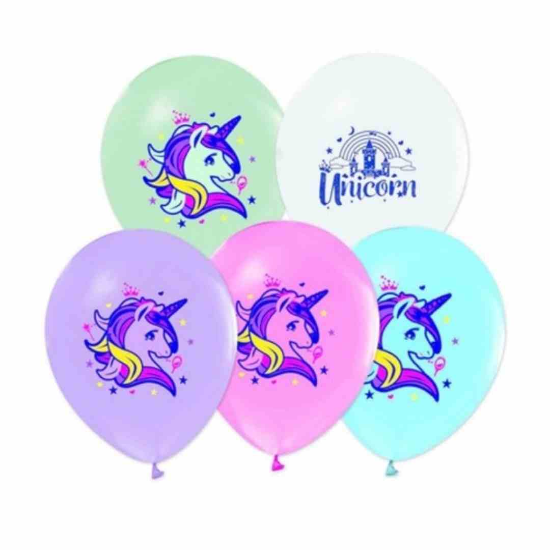 unicorn-tek-boynuzlu-at-baskili-lateks-balon-10-adet