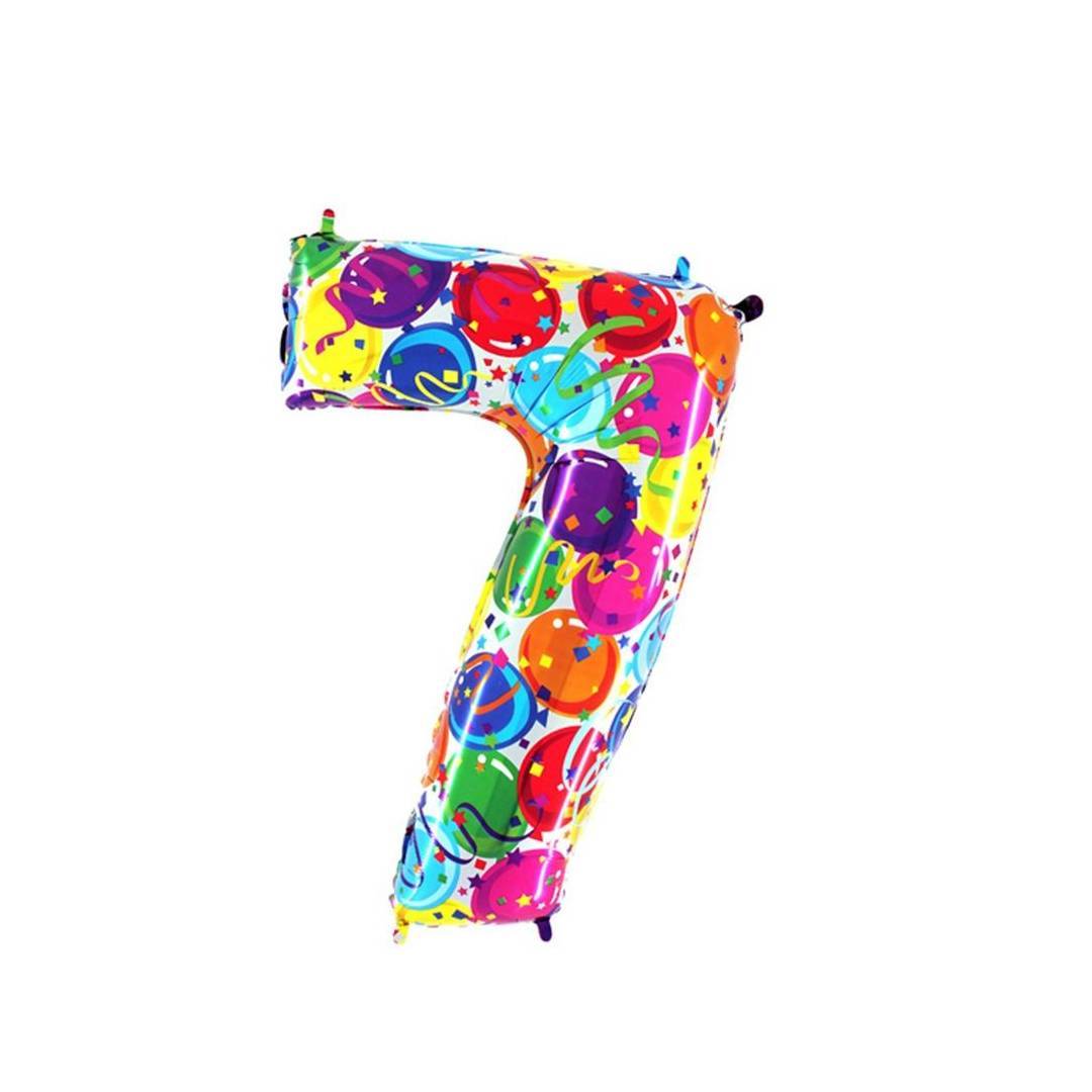 7 Rakam Renkli Folyo Balon Grabo