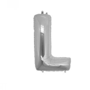 L Harfi Gümüş Folyo Balon 40 cm