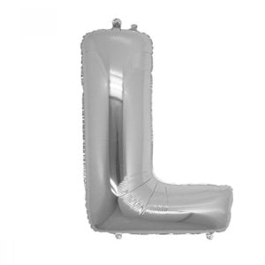 L Harf Gümüş Folyo Balon 100 cm