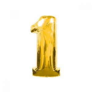 1 Rakam Folyo Balon Altın 100 cm