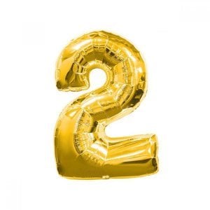 2 Rakam Folyo Balon Altın 100 cm