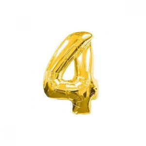 4 Rakam Folyo Balon Altın 40 cm