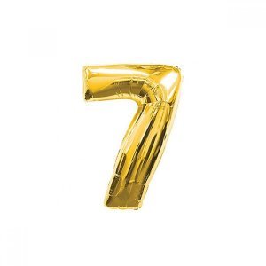 7 Rakam Folyo Balon Altın 40 cm