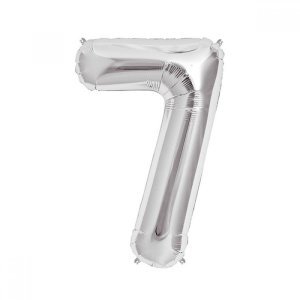 7 Rakam Folyo Balon Gümüş 100 cm