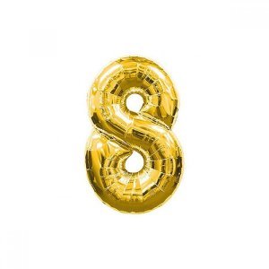 8 Rakam Folyo Balon Altın 40 cm
