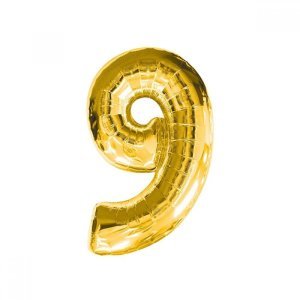 9 Rakam Folyo Balon Altın 100 cm