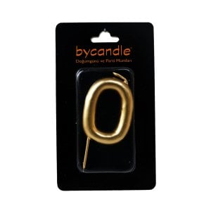 Parti Doğum Günü 0 Yaş Altın Rakam Mum