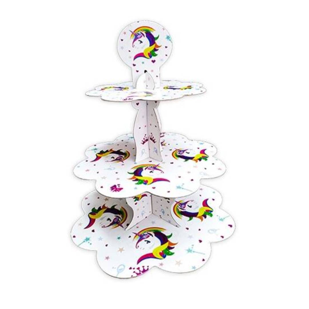 Beyaz Unicorn Kek Standı