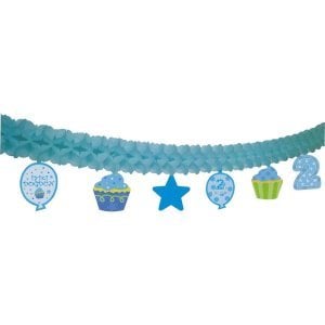 Kağıt Zincir Süs Mavi 2 Yaş Temalı