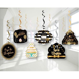 İyi ki Doğdun Sarkıt Tavan Süsü Gold