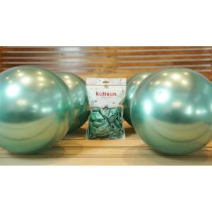 Yeşil Krom Balon 10 Adet