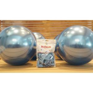 Mavi Krom Balon 10 Adet