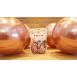 Pembe Krom Balon 10 Adet
