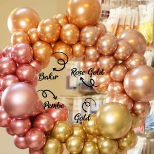 Rose Gold Krom Balon 50 Adet
