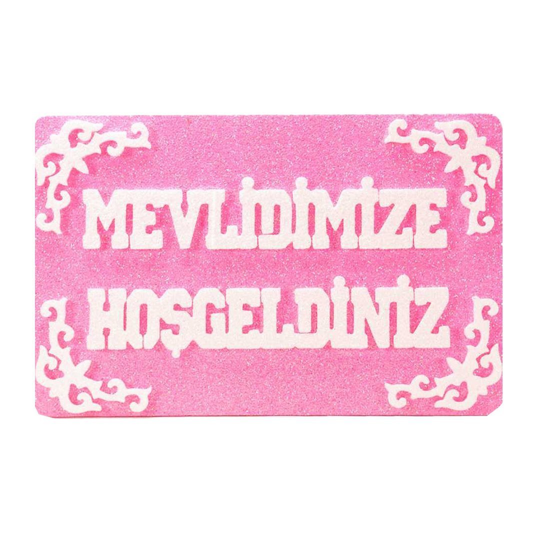 Mevlidimize Hoşgeldiniz Strafor Pembe - PartiPan