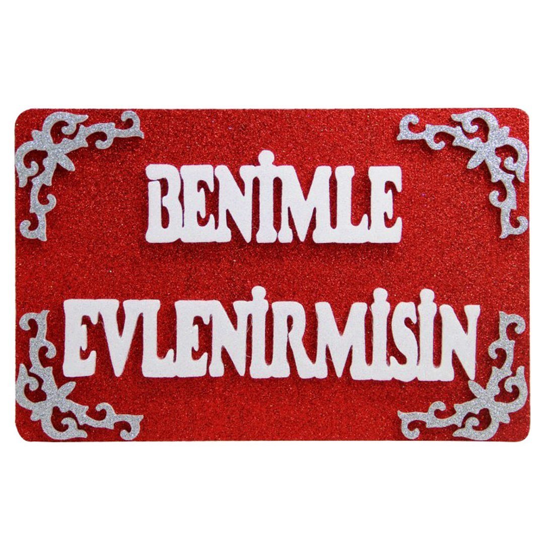 Benimle Evlenirmisin Strafor Dekor Süs