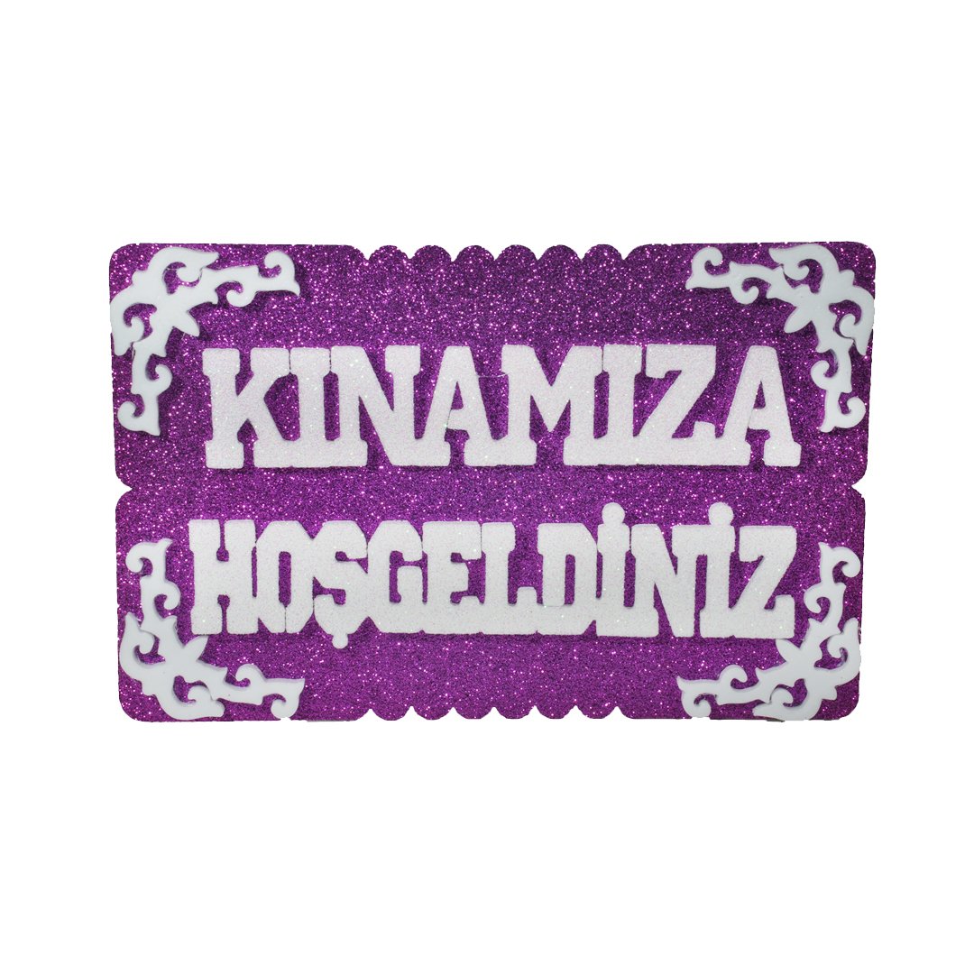 Kınamıza Hoş Geldiniz Strafor Mor