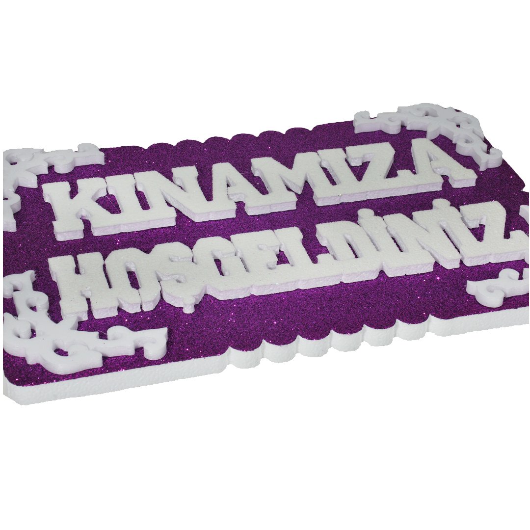 Kınamıza Hoş Geldiniz Strafor Mor