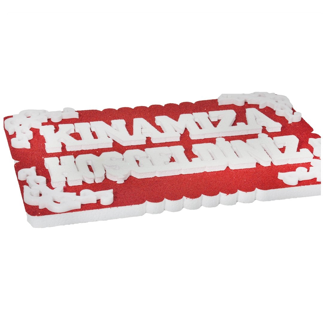 Kınamıza Hoş Geldiniz Strafor Kırmızı