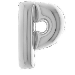 P Harf Gümüş Folyo Balon 100 cm