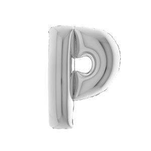 P Harf Gümüş Folyo Balon 40 cm