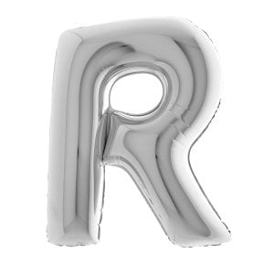 R Harf Gümüş Folyo Balon 100 cm