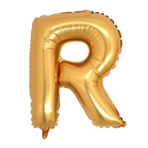R Harf Altın Folyo Balon 100 cm
