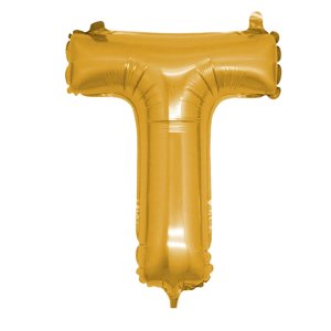 T Harf Altın Folyo Balon 100 cm