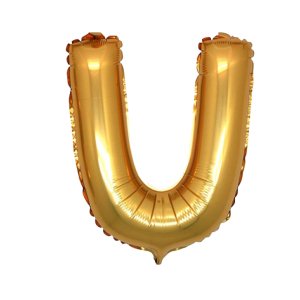 U Harf Altın Folyo Balon 100 cm