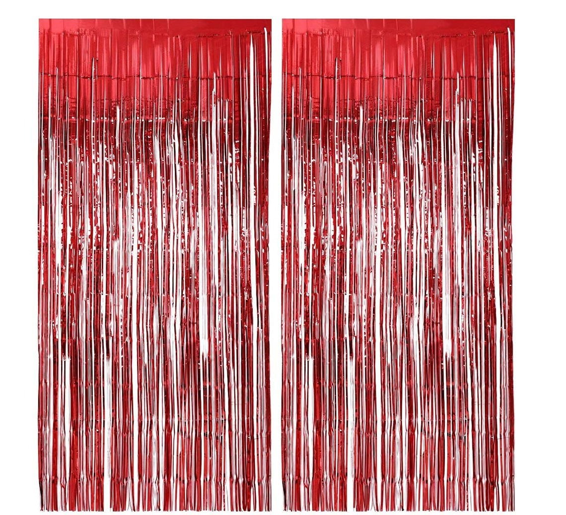 Metalize Kırmızı Arka Fon Kapı Süsü