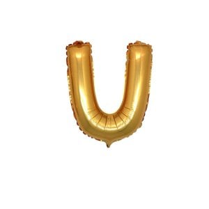 U Harf Altın Folyo Balon 40 cm