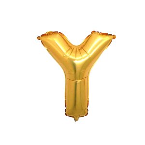 Y Harf Altın Folyo Balon 40 cm