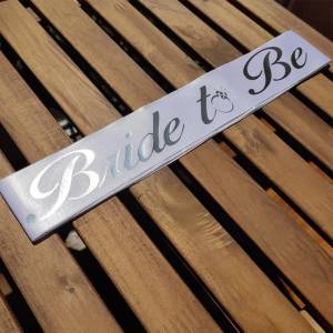 Bride To Be Beyaz Kuşak Gümüş